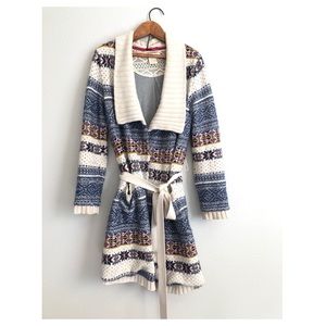 SOLD! {Anthropologie} Eloise Fireside Fairisle Sweater Robe